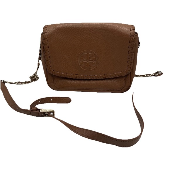 Tory Burch Handbags - Tory Burch Marion Women's Leather Crossbody Bag Cognac Brown‎